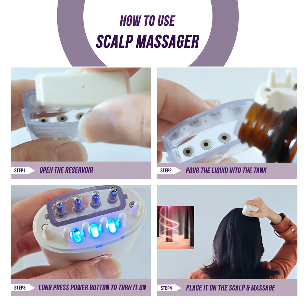 Electric 2 in 1 Oil Applicator and Vibration Scalp Massager