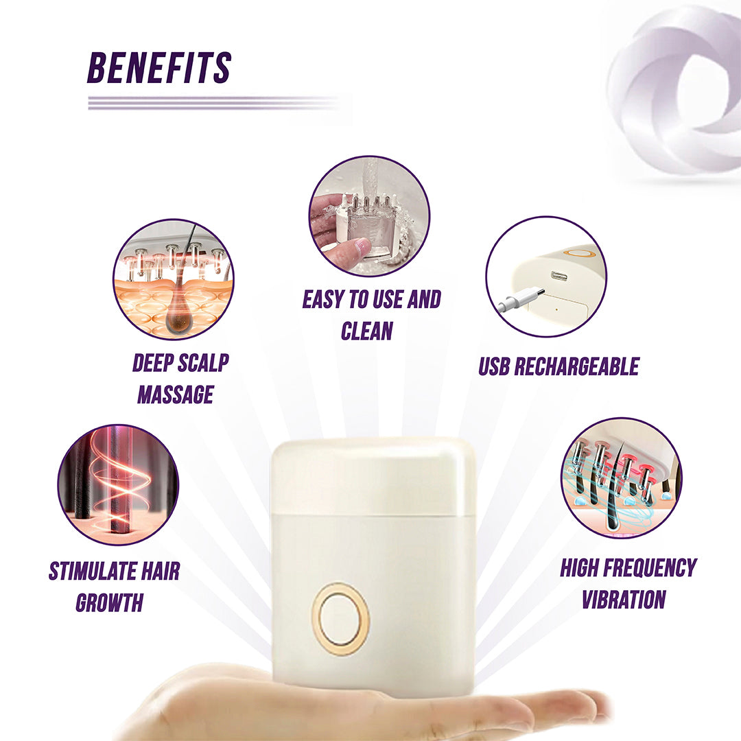 Electric 2 in 1 Oil Applicator and Vibration Scalp Massager